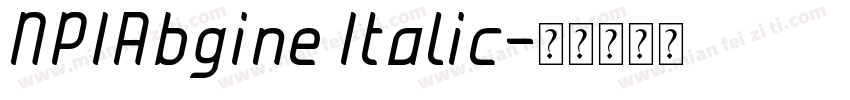 NPIAbgine Italic字体转换